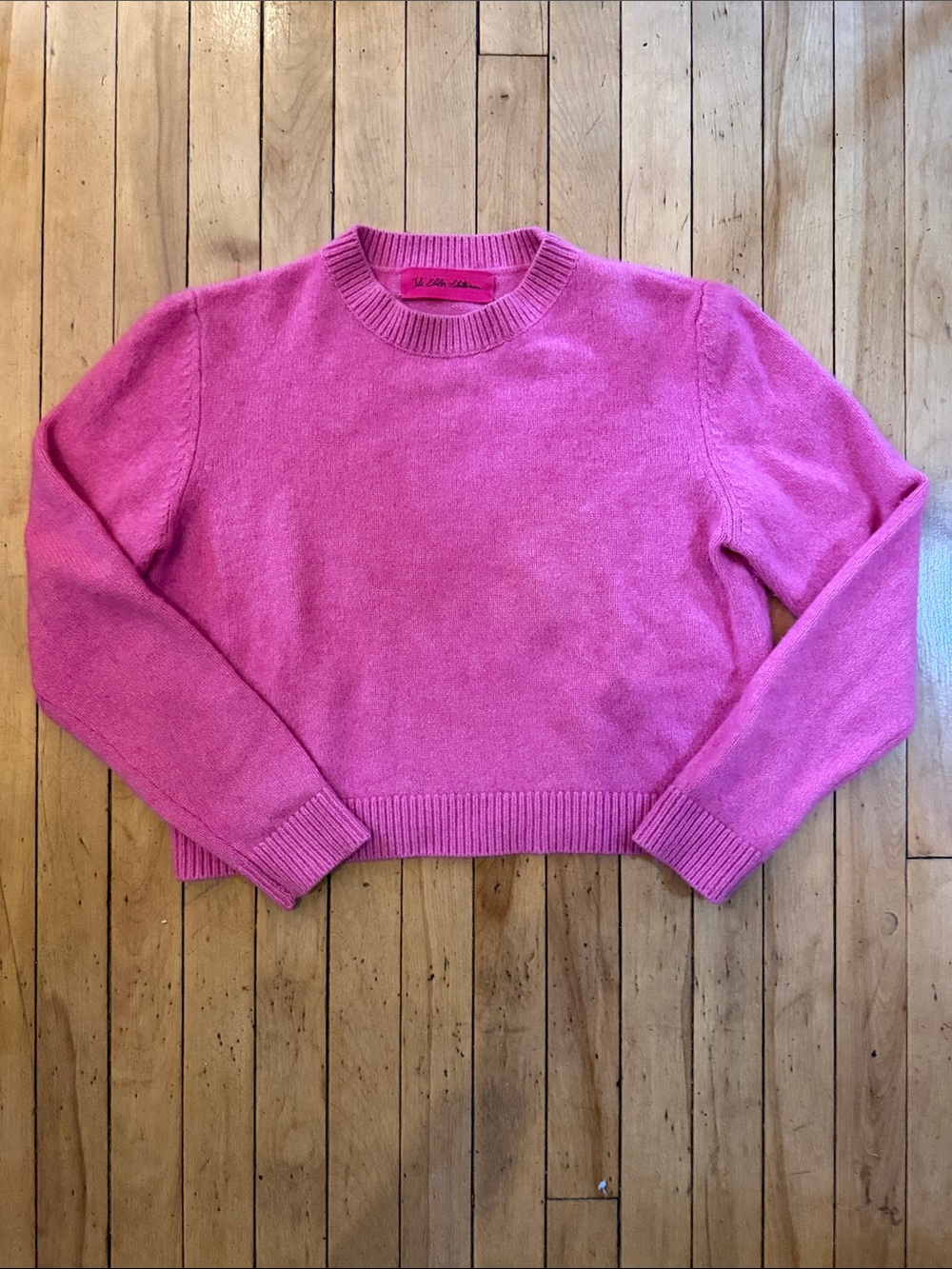 THe Elder Statesman Women’s Pink Crewneck cashmere Sweater M